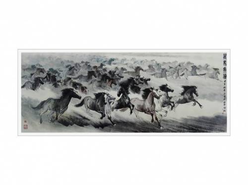艺市界《万马奔腾》<strong></p>
<p>币市界</strong>，奔腾间展现民族向前气势！