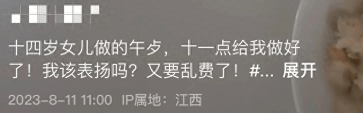 14岁女孩做一桌子饭菜<strong></p>
<p>一币网</strong>，妈妈一句话被全网骂惨