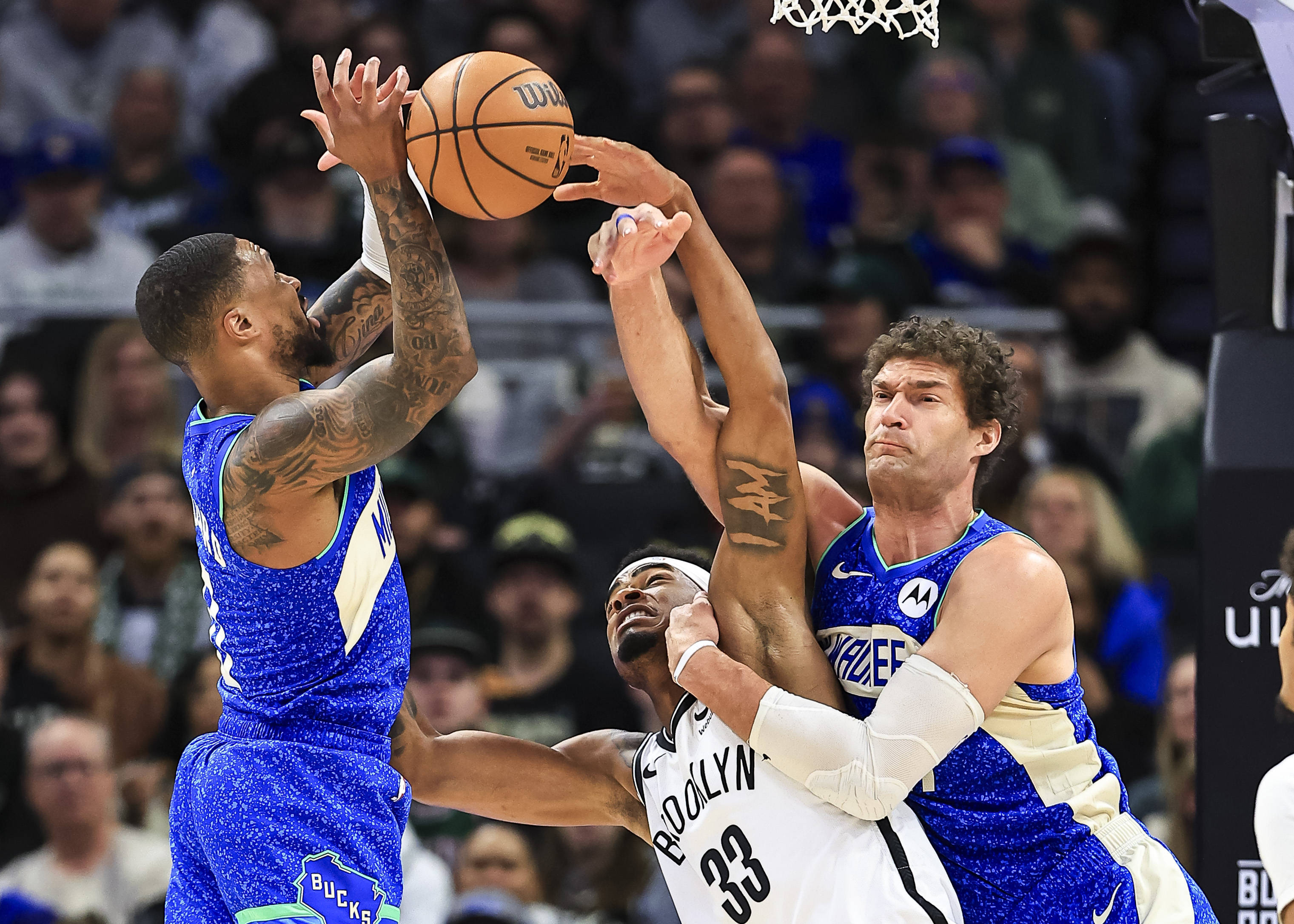 篮球——NBA常规赛：雄鹿胜篮网