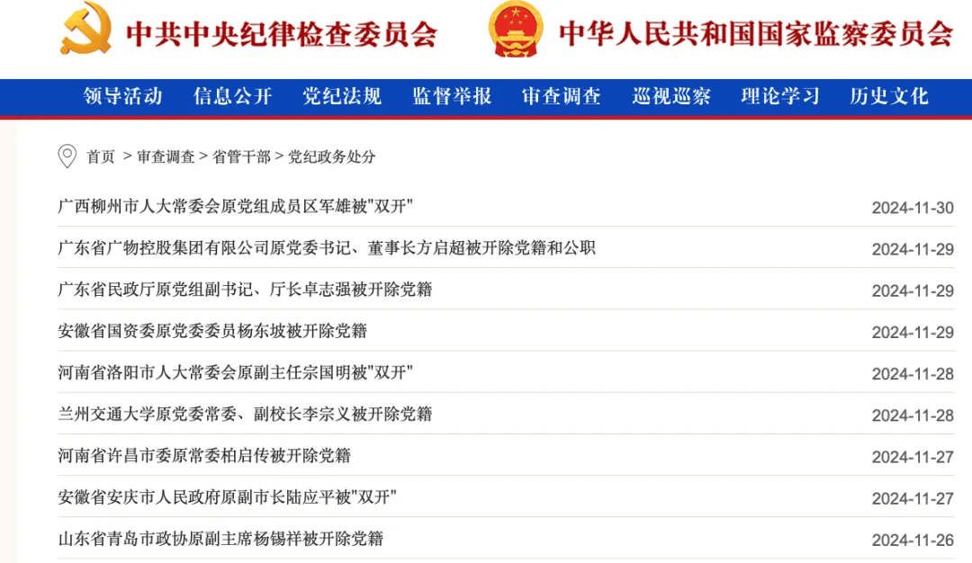 朱芝松、章更生、陆克华等68人被查<strong></p>
<p>币圈论坛社区</strong>，唐仁健、王昊、楼文龙、刘星泰等75人被处分！11月反腐月报公布