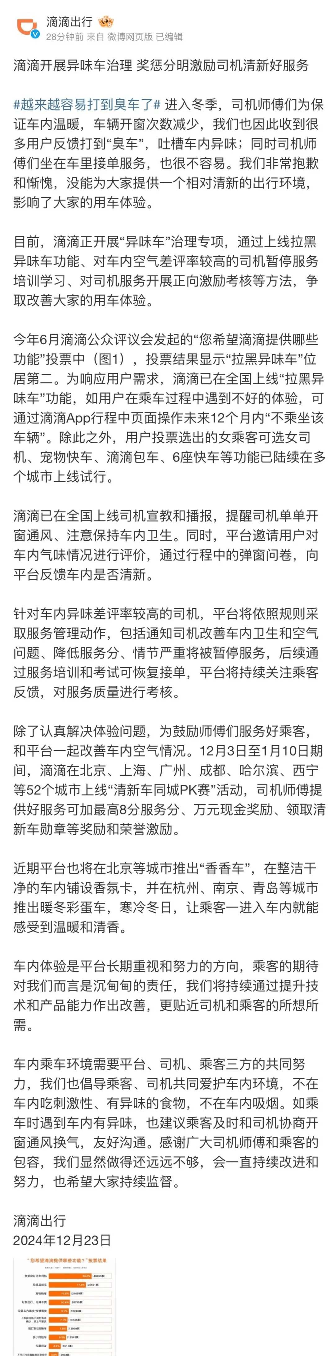 滴滴就“打到臭车”致歉：正开展“异味车”治理<strong></p>
<p>鲸鱼币</strong>，拉黑功能上线