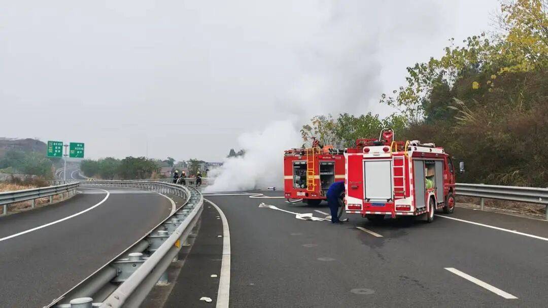 四川高速上一汽车突发自燃!车内两人闻到异味后果断弃车<strong></p>
<p>紫江企业股票</strong>,成功逃生
